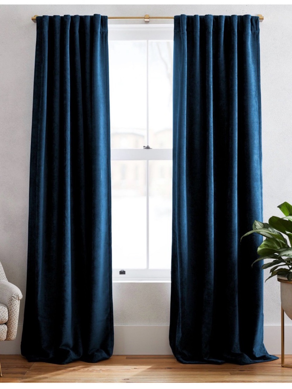 West Elm blackout velvet curtains